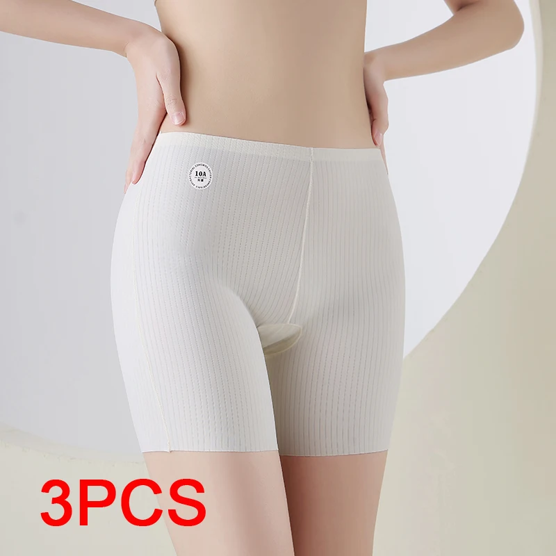 Women's Summer Dress Female Boxer Shorts Women Micro Underwear Women's Panties High Rise Safety Short Pants Ice Silk Protective