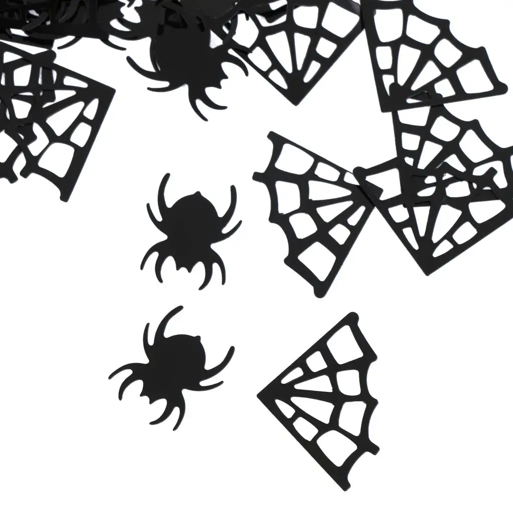 Webs Table Confetti Sprinkles Halloween Party Decor Black 15g