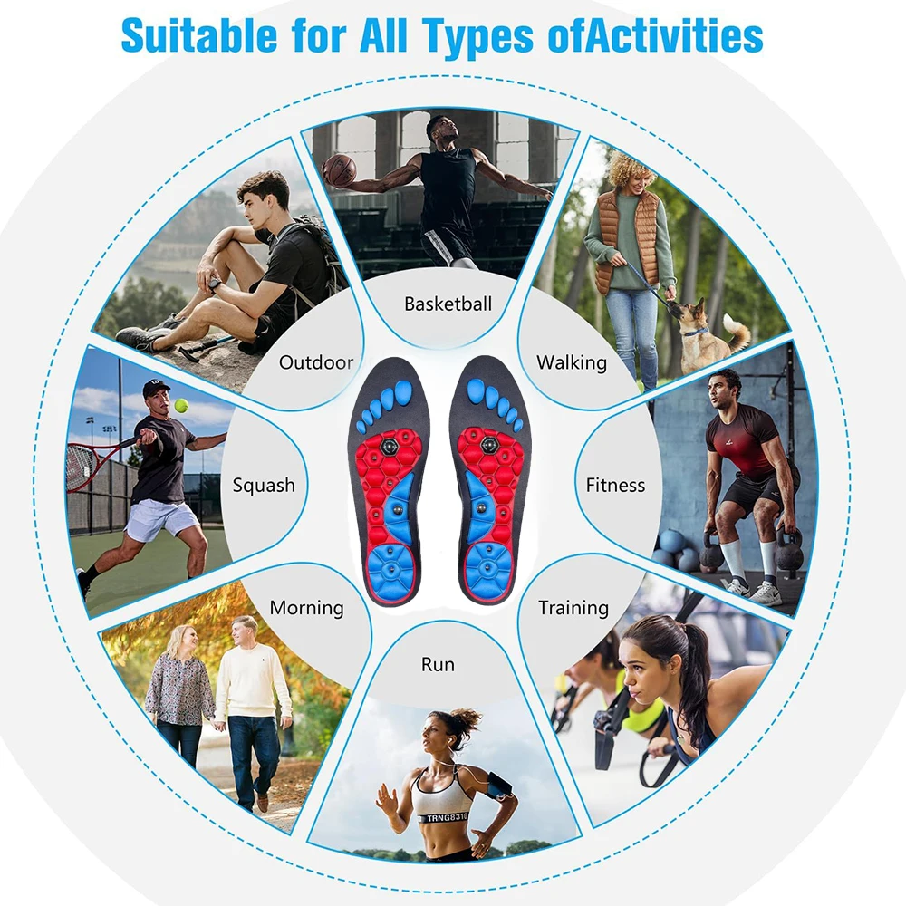 العلاج المغناطيسي الطبي النعال الرياضية تدليك القدم فقدان الوزن التخسيس العلاج بالابر نعل مكافحة التعب الرعاية الصحية منصات الأحذية #5