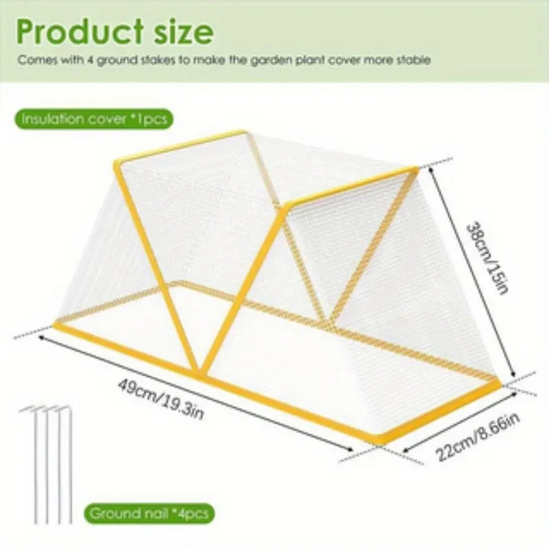 2026 Latest Foldable Garden Greenhouse Cover, Winter Warm Anti UV Windproof Plant Shelter, Portable Insect Bird Proof Net Cover