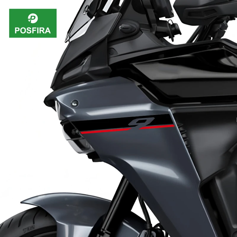 

POSFIRA Motorcycle Front Fairing Sticker Vinyl Decals for Yamaha Tracer 9 Tracer9 2025 Motorbike Decoration Accessories