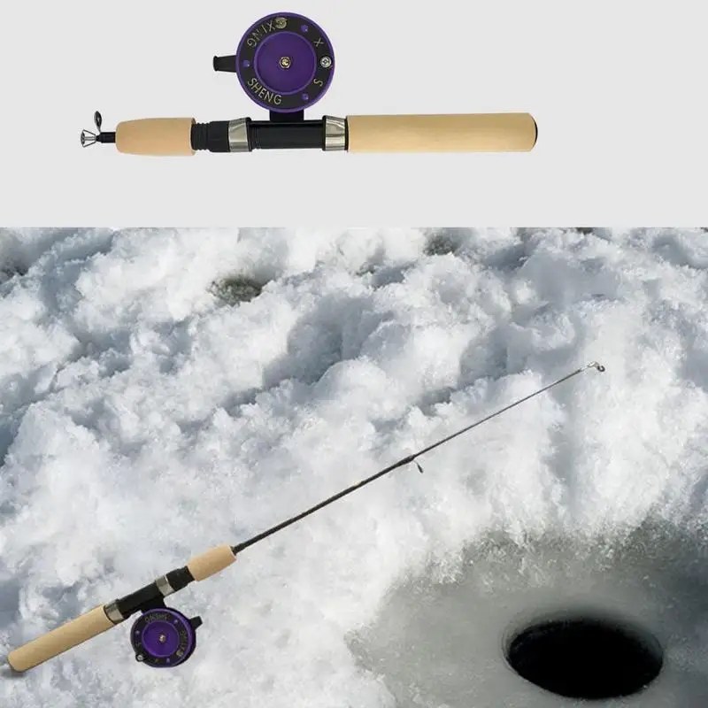 Ice Fishing Rod And Reel Telescopic Fishing Pole Winter Ice Fishing Gear Winter Fishing Rod Ice Fishing Combos For Trout Walleye