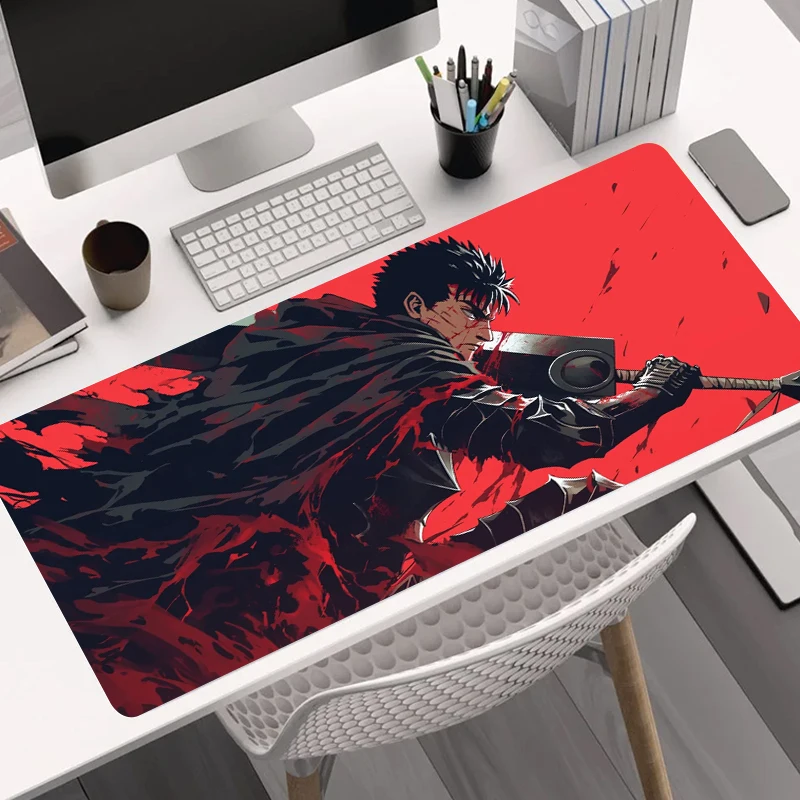 XXL Large Mouse Pad 90x40cm Anime Berserk Guts Computer Laptop Keyboard Mouse Mat Gamers Keyboards Desk Mat Personalized Gifts