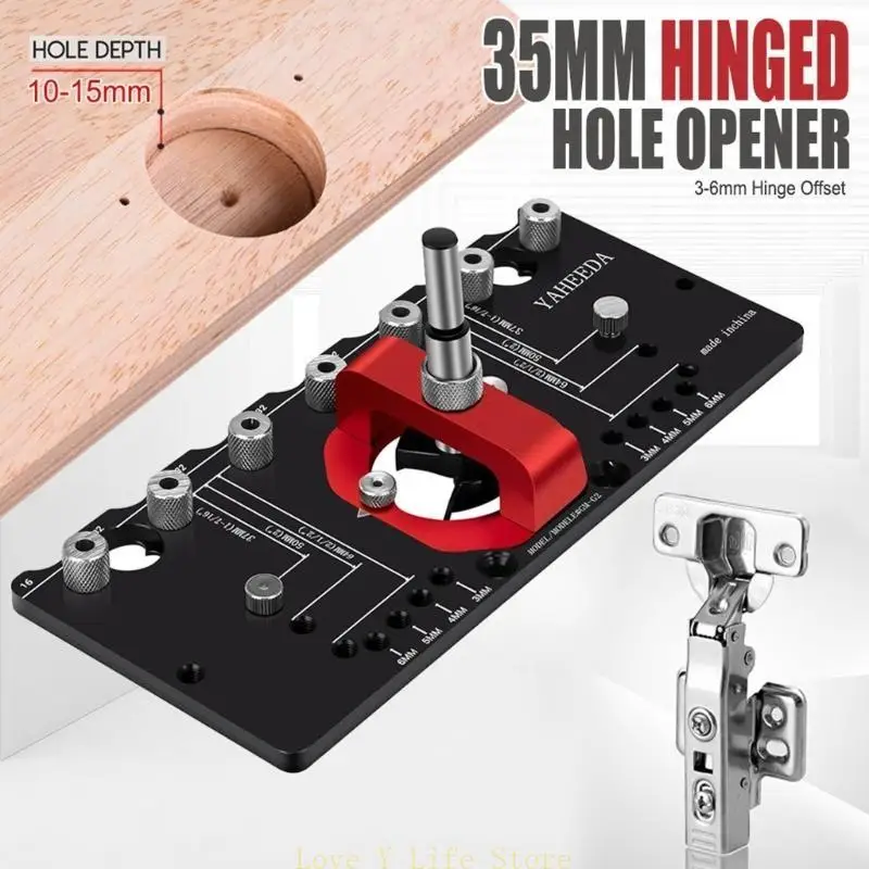 

L74C 35mm Cabinet Hinge Jig Concealed Drilling Hole Puncher, Locking Woodworking