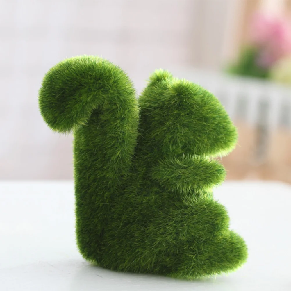 Home Office Ornament Turf Grass Animal Handmade Artificial Rabbit