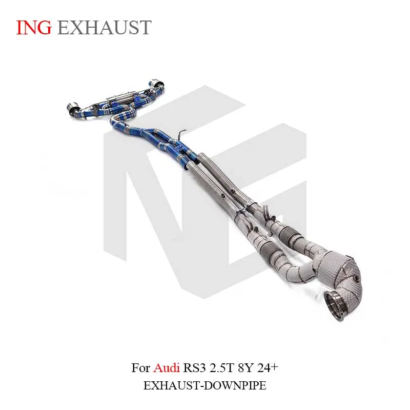 ING  Titanium Exhaust System Performance Full sets Catback for AUDI RS3 2.5T 8Y 24+ Muffler With Valve