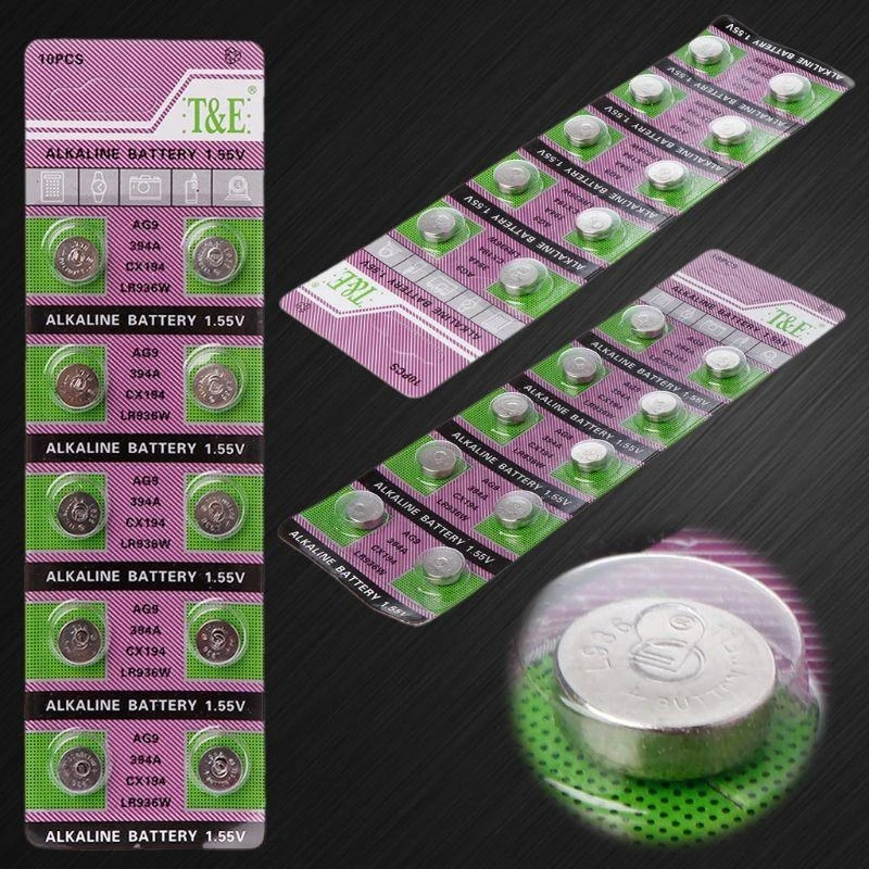 090F 10PCS/카드 AG9 시계 장난감 원격 LR936 셀 코인 알칼리 배터리 1.55V 버튼 배터리 시계 장난감 리모컨