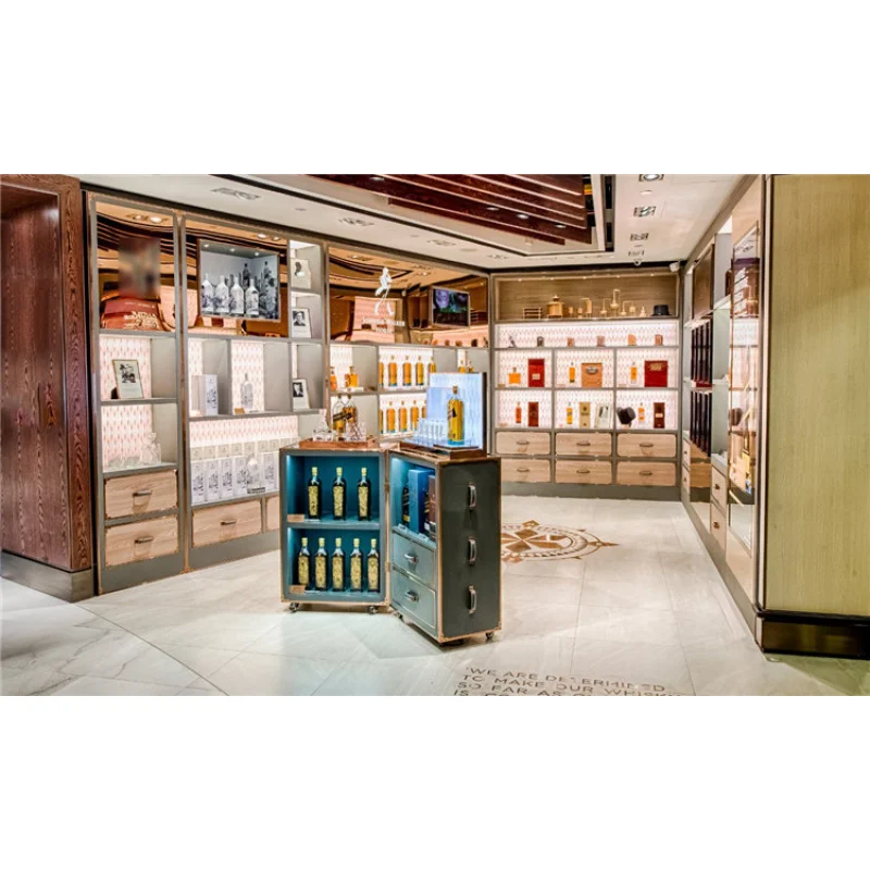 custom.China Supplier Directly Selling High Quality Factory Price Stylish Wine Store  Glass Cabinet Display