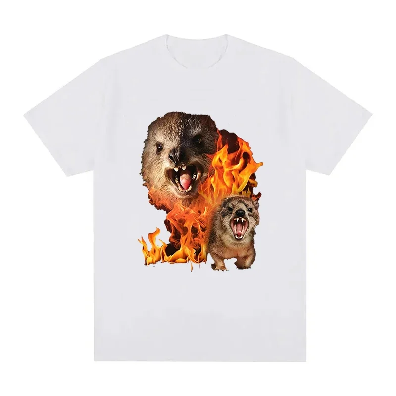 Women Clothing Flame Mouse Graphic Print T-shirts Summer Casual Fashion Funny Streetwear Tops Crew Neck Short Sleeve T-shirts
