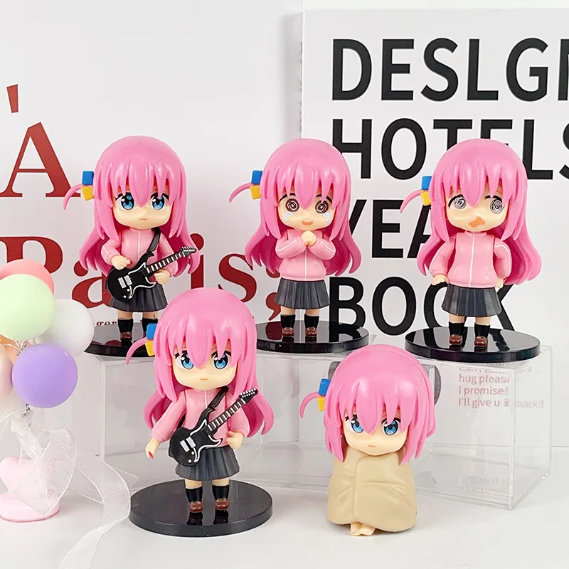 Cartoon 1Pcs Random Style New Anime Bocchi The Rock Gotoh Hitori Kawaii Q Version Figure Pvc Model Toys Doll Ornaments Girl Gift