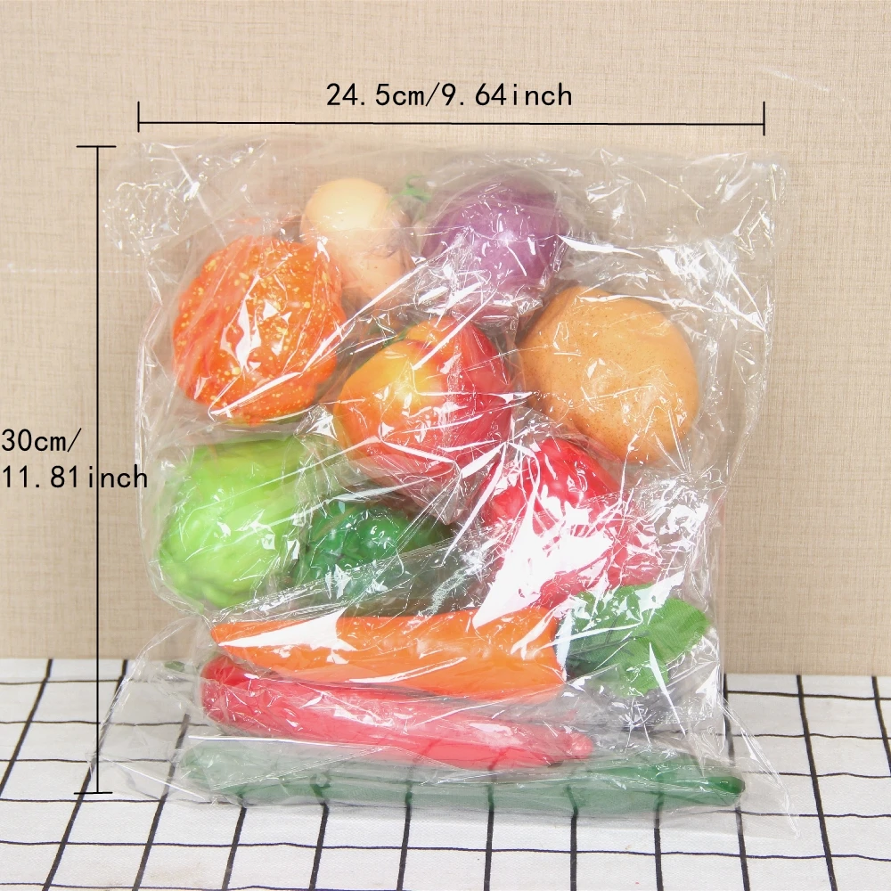 12PCS Simulation Obst Und Gemüse Sets, Künstliche Gefälschte Obst Modell Hause Dekoration Schaufenster Dekor Fotografie Requisiten Spielzeug – Detail 1