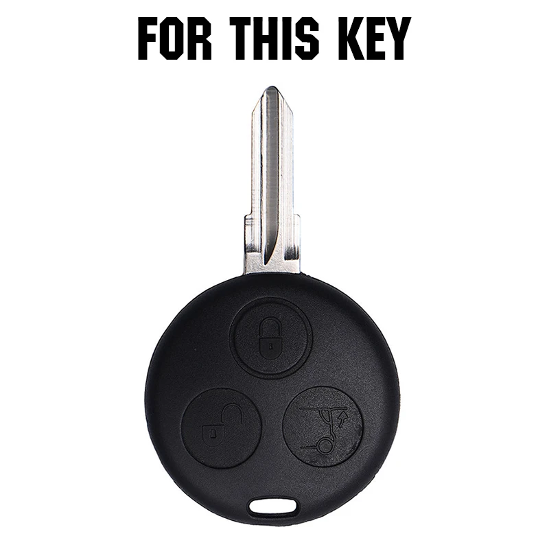 For Smart Fortwo City Roadster Forfour Silicone Car Key Case Cover Keyless Fob Shell Skin Keyring Key Chain Holder Protector