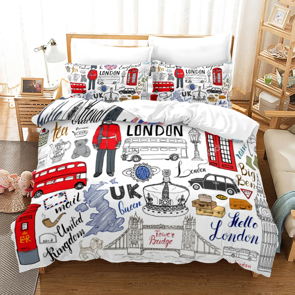 

Hip-hop Bedding Set White Simple Style Soft Washable Comfortable Duvet Cover Set King Queen Twin Single Size Bedroom Decoration