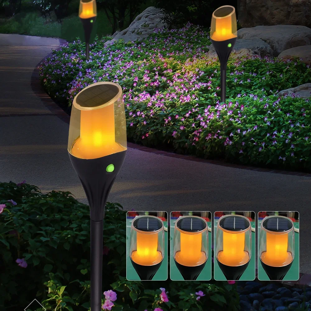 

LED Solar Flame Torch Light Flickering Light IP65 Waterproof Garden Decoration Outdoor Lawn Path Yard Patio Solar Floor Lamps