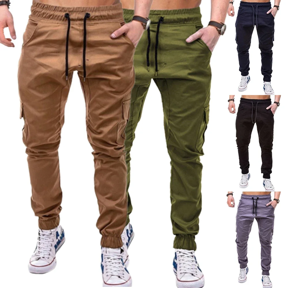 

Men Casual Sports Cargo Pants Jogging Sweatpants Male Hip Hop Harem Pencil Pants Trousers Size M-3XL Men's Multi-Pocket Overalls