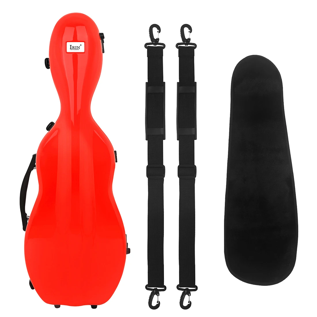 

IRIN 4/4 Violin Case Portable Carbon Fiber Red Violin Box With Builtin Hygrometer Shoulder Strap Professional Violin Parts