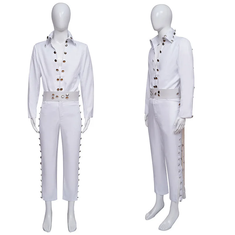 

Костюм для косплея Белого Элвиса Пресли, костюм для косплея Элвиса Пресли, костюм на Хэллоуин.