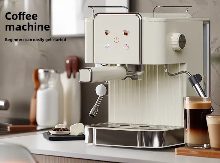 Итальянская эспрессо-машина, компактная универсальная машина для домашнего использования, экстракция высокого давления, встроенный вспениватель молока, умный контроль температуры