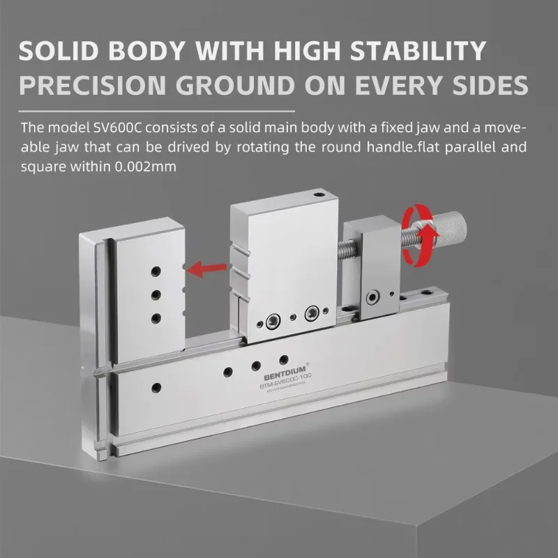 High Quality Workhoding Vise for Sodick Wedm Machine with Clamping Range 100mm SV600C-100