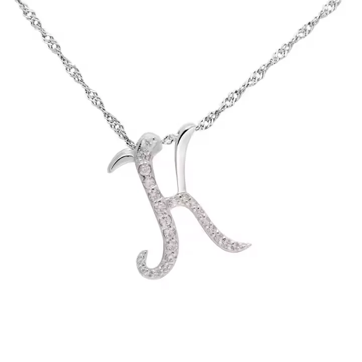 

Letter Zircon Necklace Initial Letter Moissanite Pendant Fashionable English Pendant Fashionable Temperament High-End Personalit