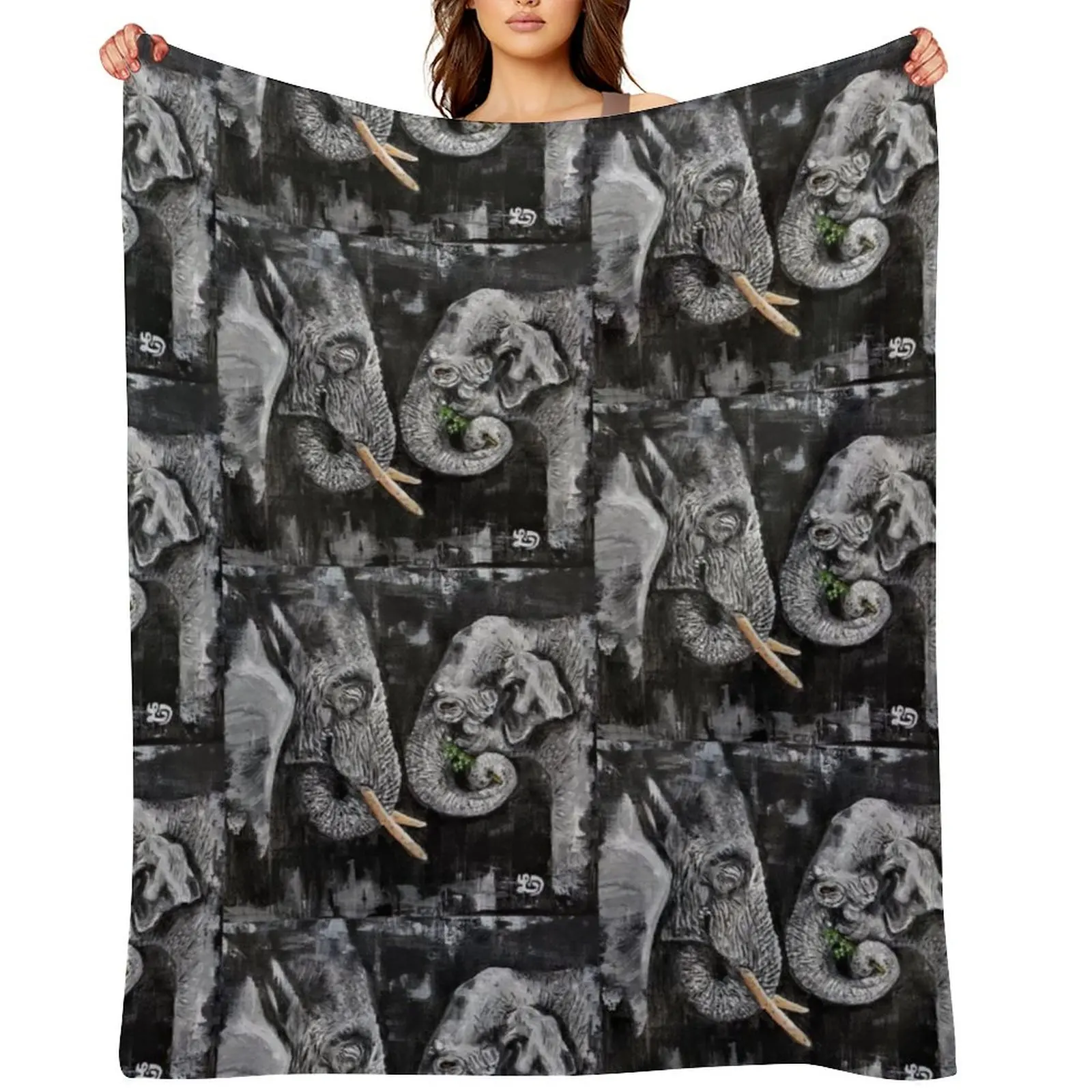 

Elephant Throw Blanket Moving Cute Plaid Blankets For Bed blankets ands Blankets