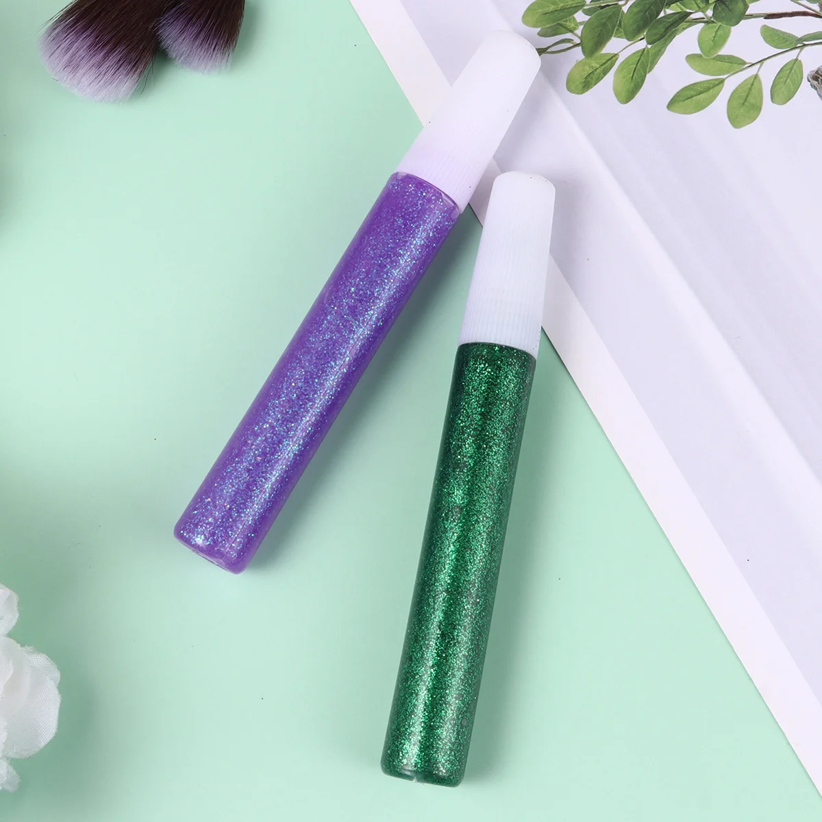 5-セット絵画グリッターグルーペンマルチカラー安全で信頼性の高い速乾性-diy-工芸品ホリデーパーティー装飾ちらつきグルーペン