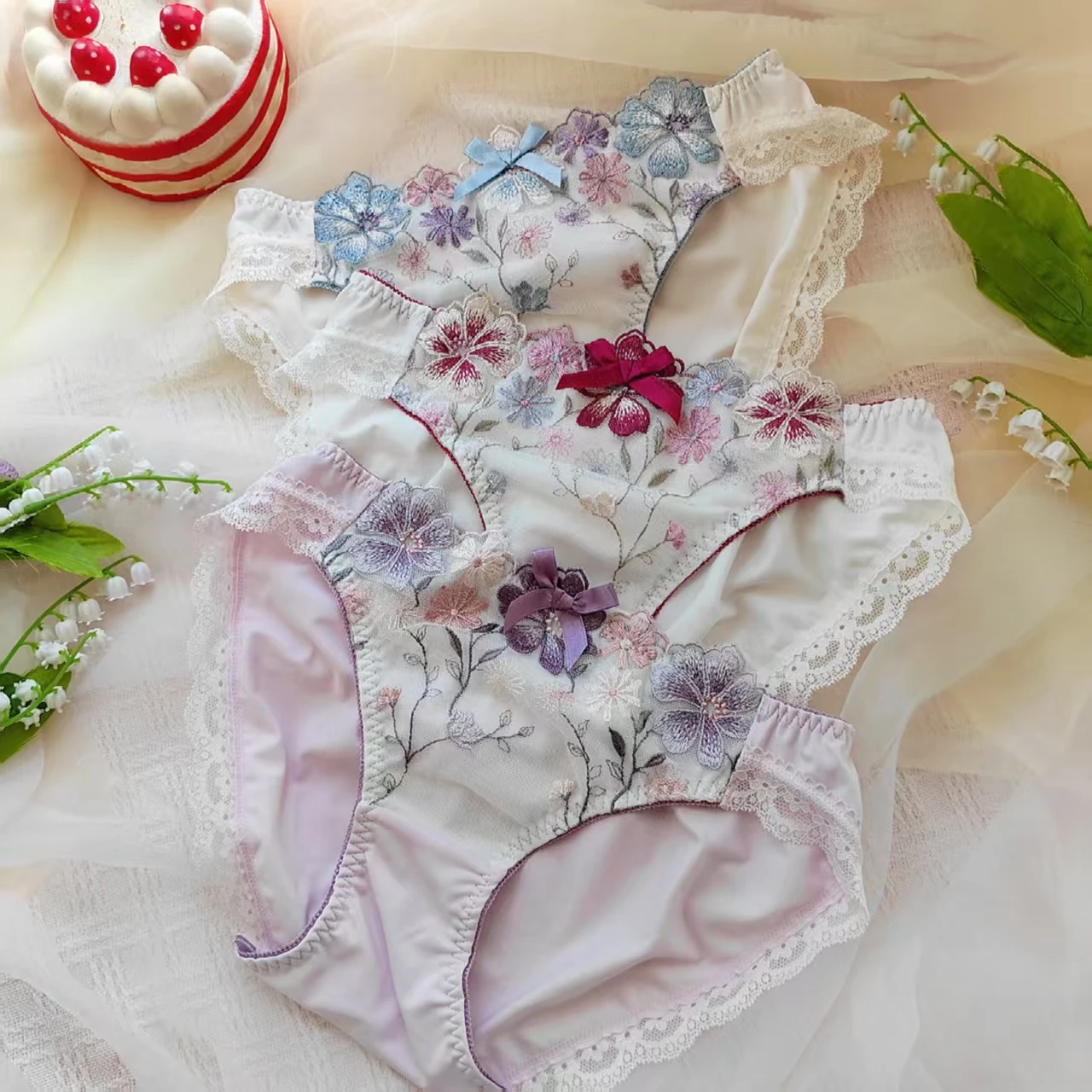 Large steel circle lingerie comfortable disc in the chicken heart sweet push up thin lace bra set ladies underwear