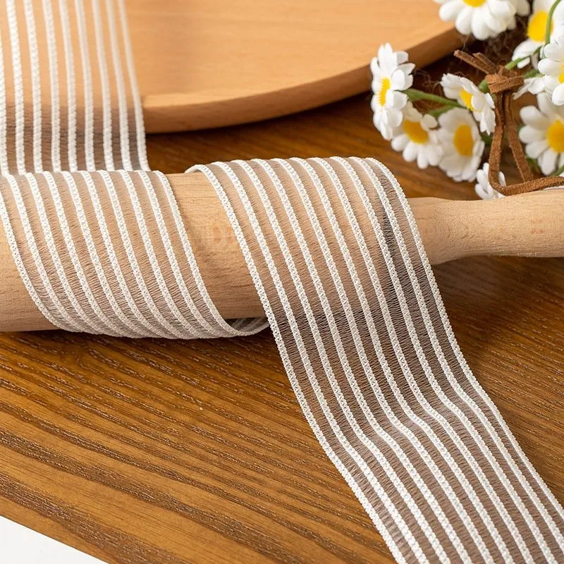 Length 5 Meters Wide 4.5cm Thin Elastic Webbing Micro Elastic Handmade DIY Decorative Belt Swimsuit Lace Transparent Fish Ribbon