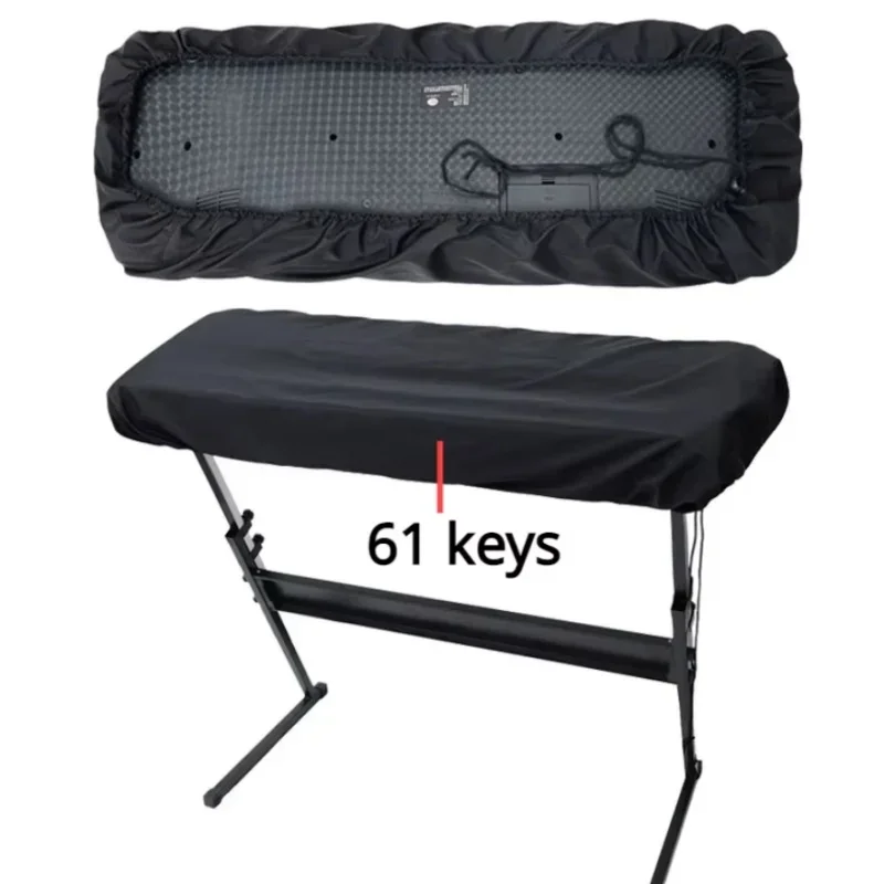 1PC Black Digital Electric Piano Cover 61/88 Keys Electronic Piano Dust Cover with Drawstring