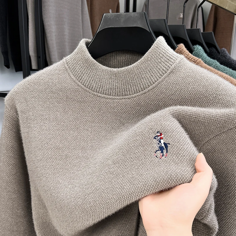 

Designer's new pony embroidered men's pullover high-end brand luxury Paul's fashion comfort casual knitted round neck sweater