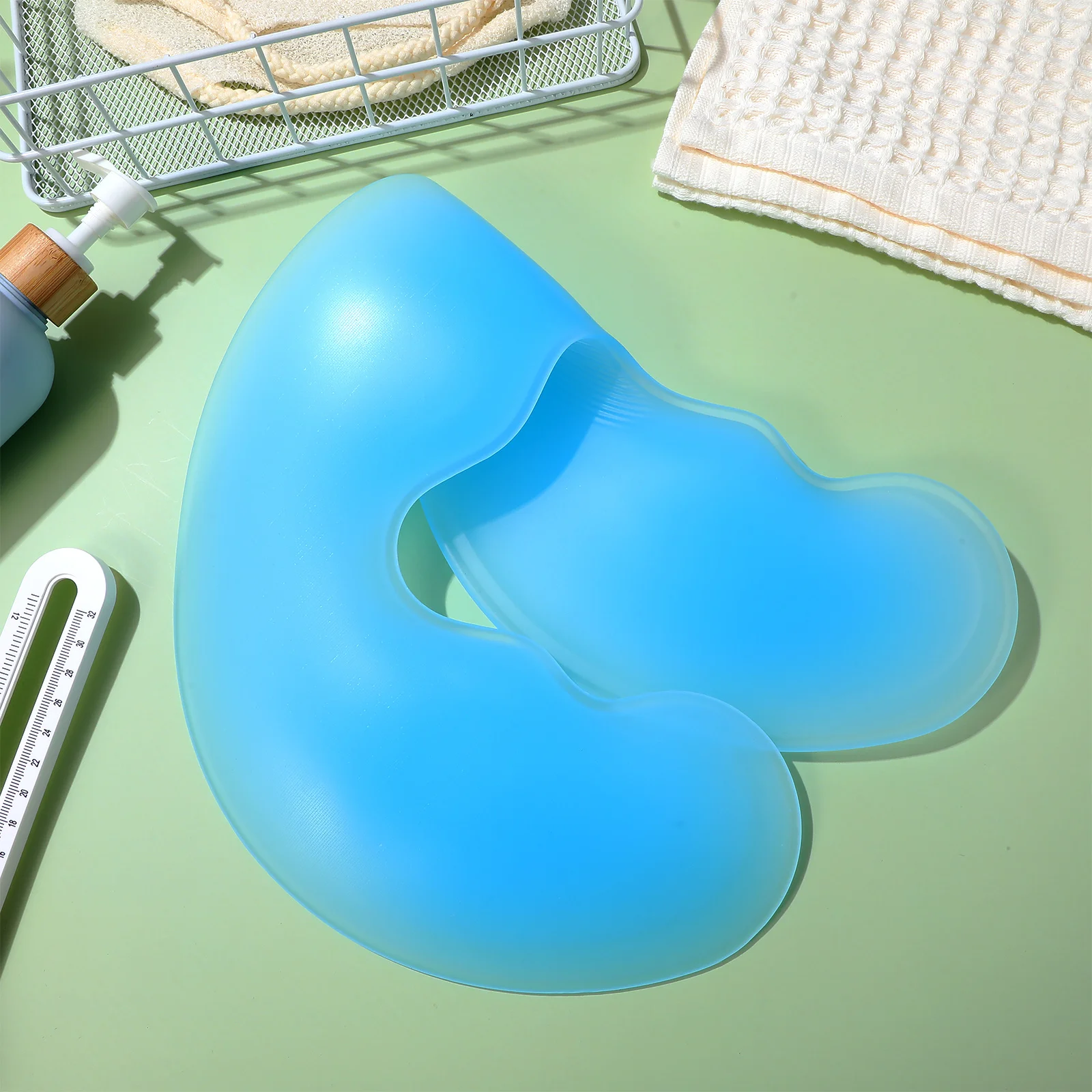 

1pc U-Shaped Silicone Face Pillow Design For Spa Massage Cushion Beauty Salon Sleeping Lying Pad