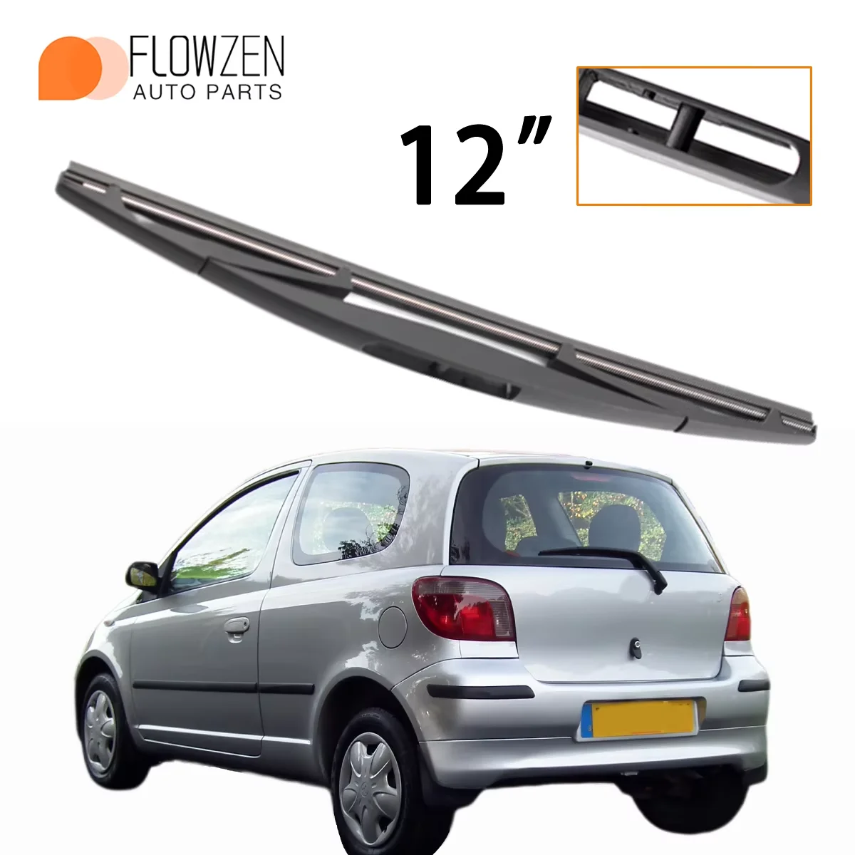 1PC 12 "Heckscheibenwischer Anwendbar Für Toyota Yaris MK1 Gebaut In Frankreich 2001-2005 Jahr der wischer Klinge Auto Zubehör