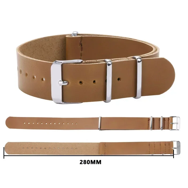 18mm 20mm 22mm 24mm Leather Watch Strap Sport PU Leather Bracelets Black Brown Watch Band Replacement Wristband with Tools