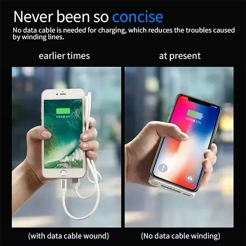 باور بانك Xiaomi 200000mAh باتجاهين لاسلكي سريع الشحن باور بانك مغناطيسي من النوع C بطارية خارجية لهاتف آيفون وسامسونج لينوفو