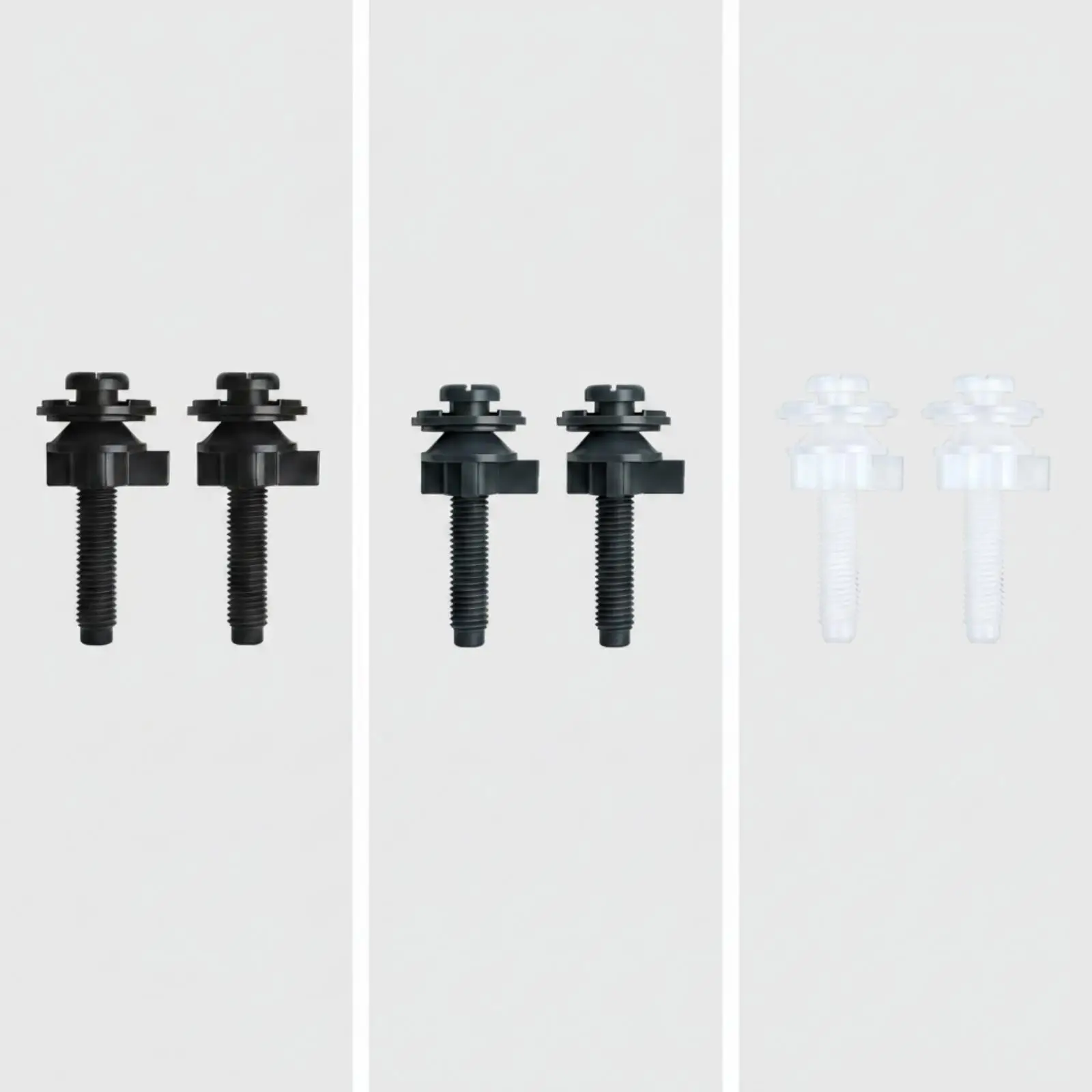 Toilet Seat Mounting Hardware POM Bolt for Bidet Toilet Seat with Round Top and Threaded Shaft for Easy Toilet Cover Repair Fix