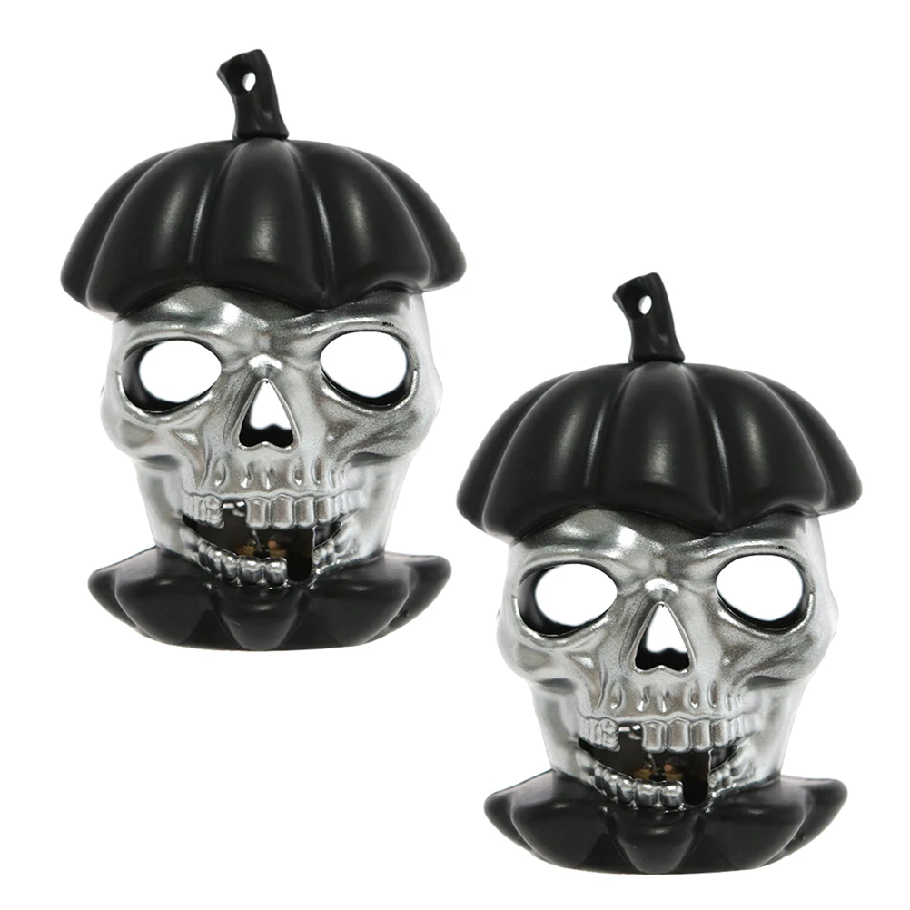 2 pezzi di zucca di Halloween lampada LED luce notturna decorazione foro per appendere per feste casa bar giardino festival scolastici