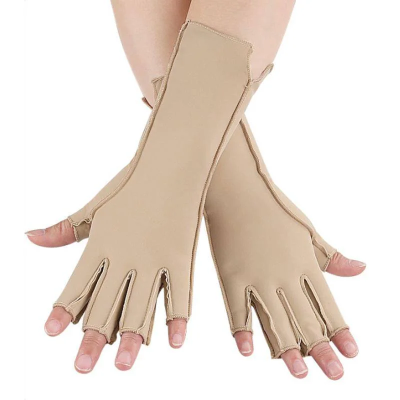 Compression Glove Fingerless Half Finger Pressure Gloves for Arthritis for Men Women Carpal Tunnel Swelling Pain Relief Joint