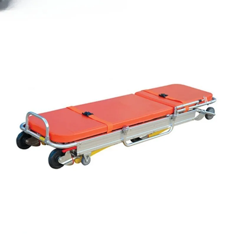 Medical aluminum alloy ambulance stretcher 120 foldable automatic car  bed
