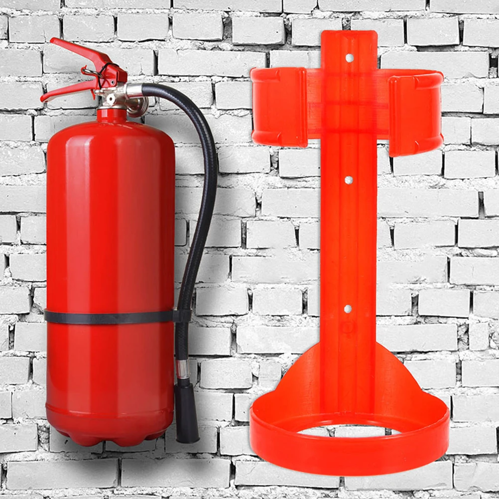 

2pcs Fire Extinguisher Mount Bracket Plastic Holder For Car Emergency Home Safety Office Supplies Red