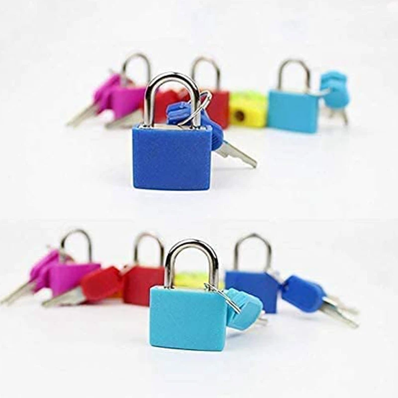 16 Pcs Suitcase Lock With Keys Small Locks Colored Padlock Luggage Lock Backpack Lock, Filing Cabinets For Laptop Bag