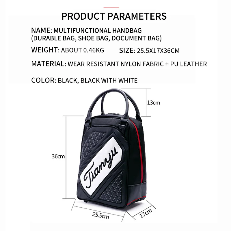 TTYGJ Golf Shoes Bag For Men And Women Lightweight Breathable Portable Waterproof Outdoor Sports High-capacity Handbag