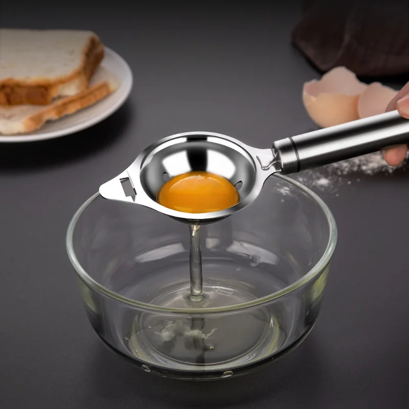 Egg White Separator Stainless Steel Tools Eggs Yolk Filter Gadgets Kitchen Accessories Separating Funnel Spoon Divider Utensils