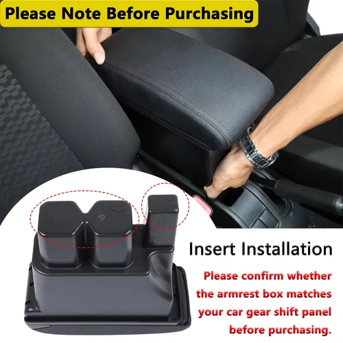 Imagen 2 del producto Caja de almacenamiento de montaje de reposabrazos central de coche con puertos USB para Suzuki Jimny 2019-2023 JB74 piezas de reequipamiento accesorio Interior