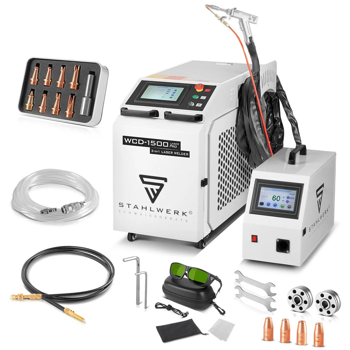Stahlwerk 4in1 Handheld Laser Welding Machine 1500W For Precise Welding, Cutting And Clean, Rust And Removal Raycus Laser