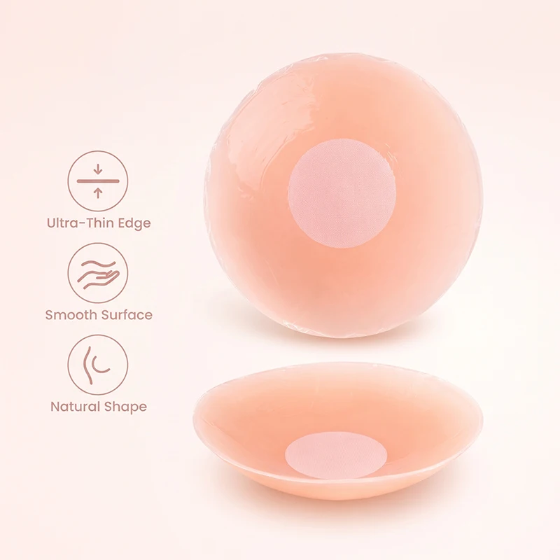 20 Pairs of Reusable Silicone Pink Nipple Covers, Thin Invisible Adhesive Breast Pads Suitable for Weddings, Parties, and Other Occasions view 5