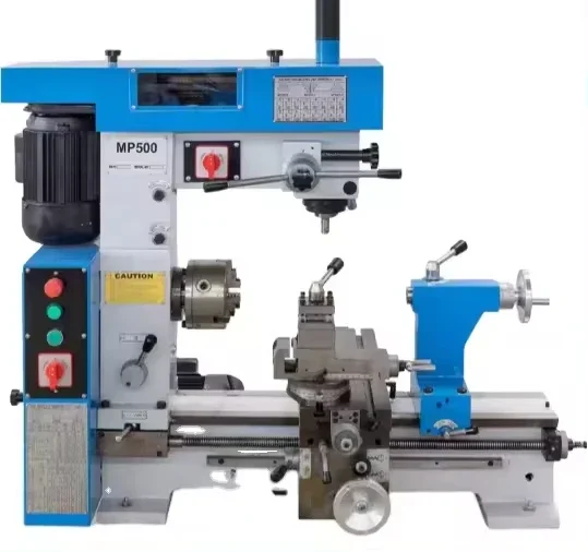 Fresadora de Metal de alta calidad, perforadora de Metal 3 en 1, fresadora de torno combinada MP500