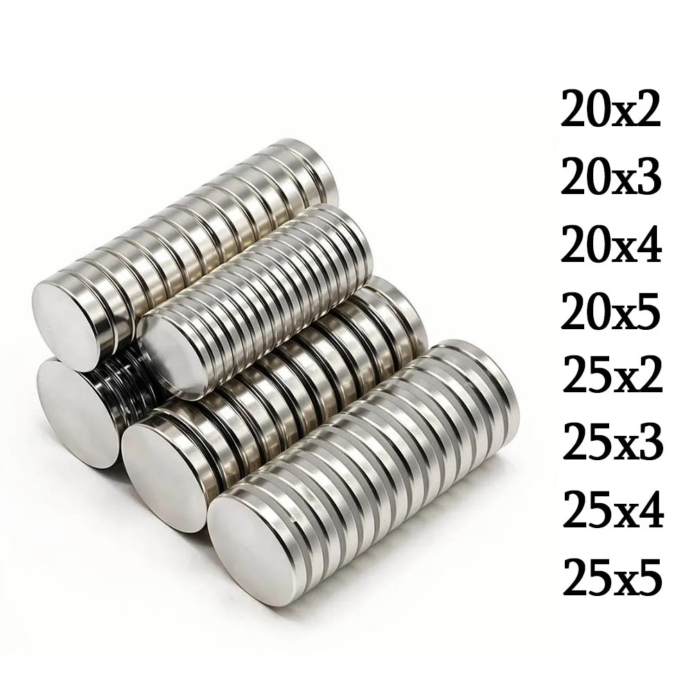 

Super Strong Round Neodymium Magnet Powerful Magnets N35 small Permanent Magnetic NdfeB Refrigerator Magnet 20X2 20X3 20X5 25X2