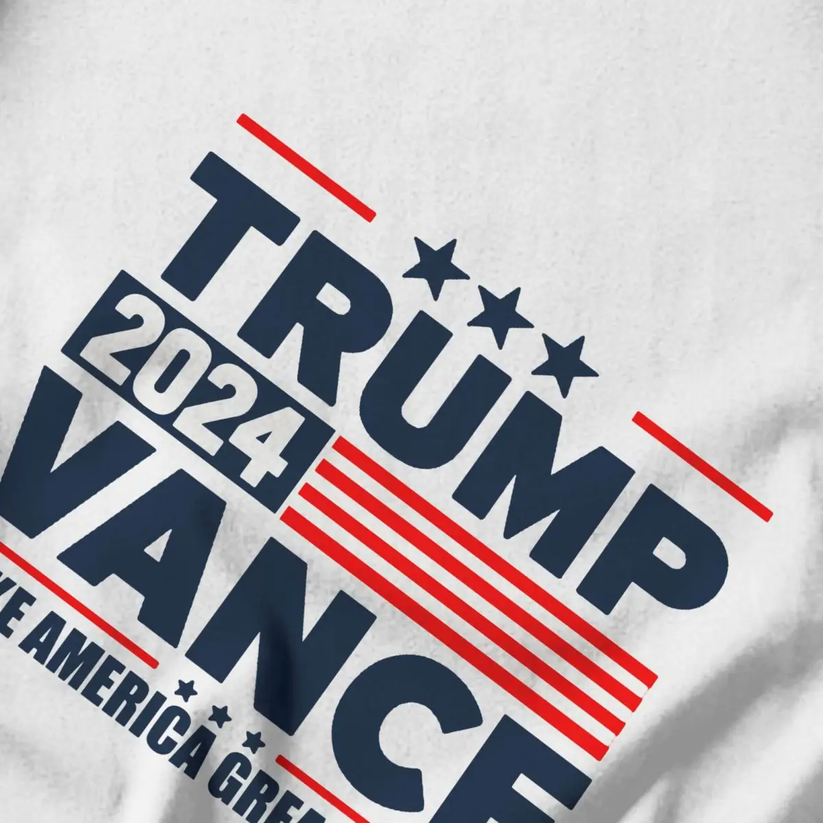 Men T Shirt Donald Trump J D Vance 2024 Gifts Y2K Graphic Crewneck Unisex Tops T Shirts