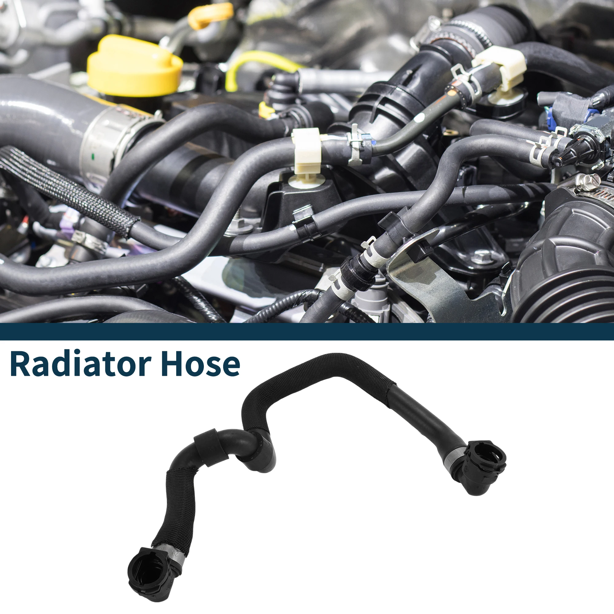 

Motoforti Radiator Hose Heater Hose No.17127598248 for BMW 535i 11-16 Rubber Coolant Pipe Black 1 Pc