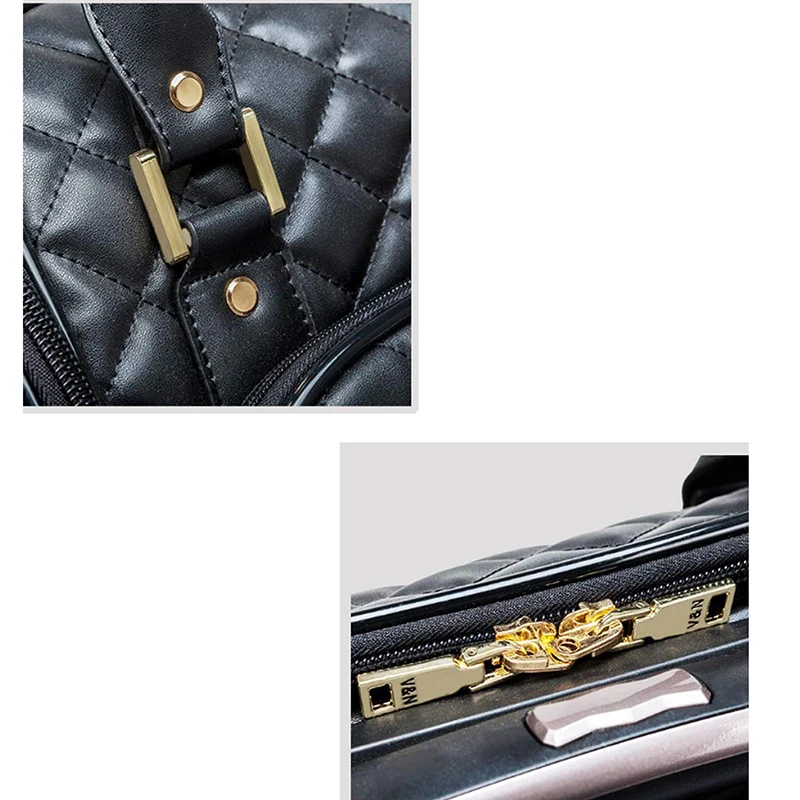 Business luggage bag PU luxury trolley suitcase Korean version carry on mini trolley bag boarding fashion travel valise 16 inch